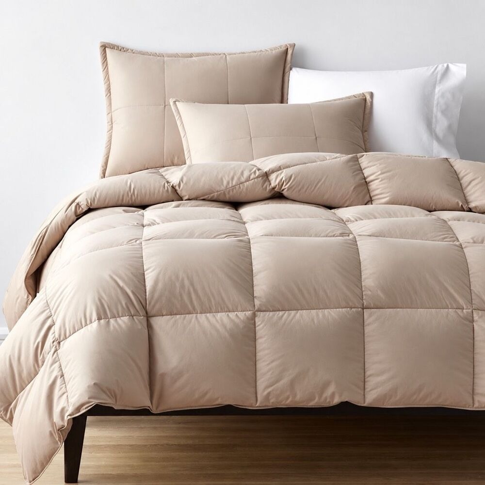 Company Store LaCrosse Down Extra Warmth Comforter NWT Feather Tan- Full/Queen